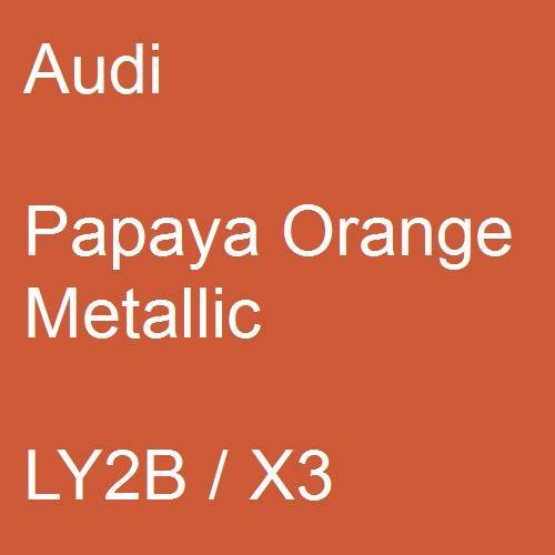 Audi, Papaya Orange Metallic, LY2B / X3.